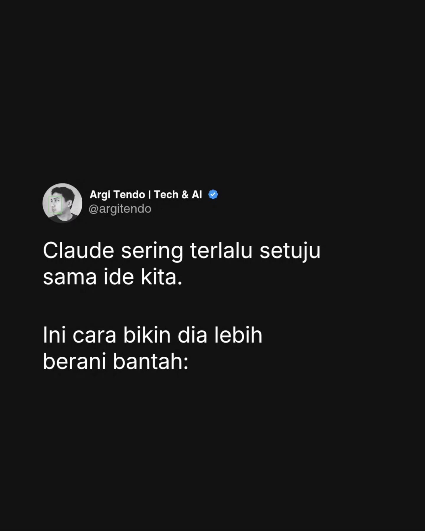 Instagram carousel explaining how to make Claude challenge an idea instead of agreeing